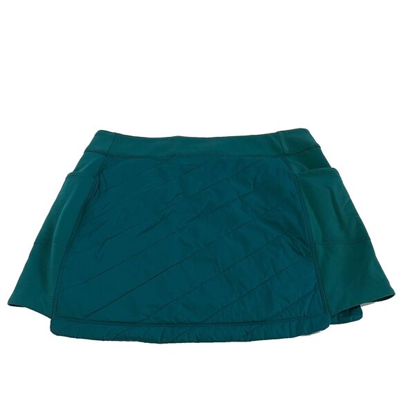 Smartwool Smartloft Merino Wool Pull On Quilted Skirt Emerald Green Women L NWT - Picture 2 of 12